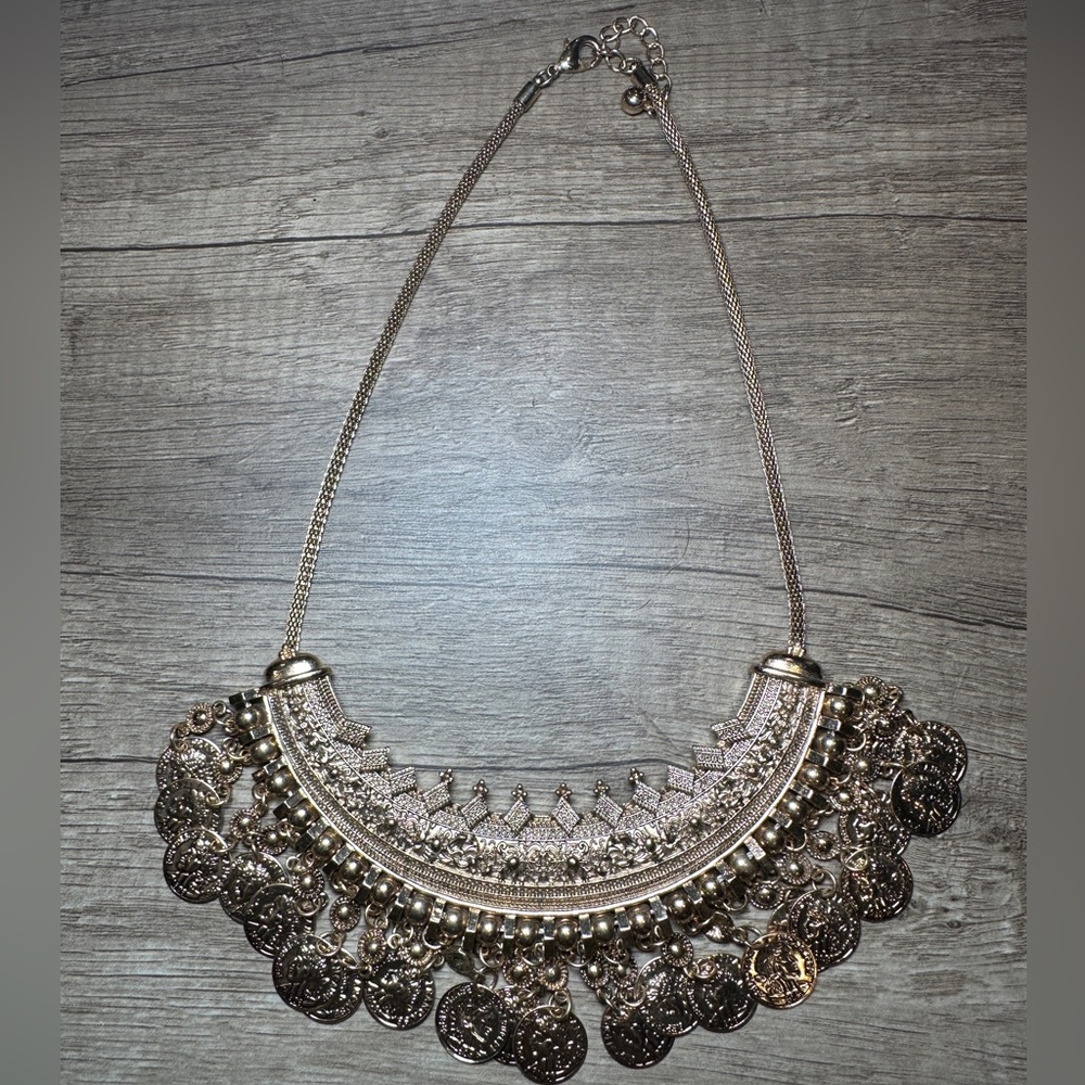 Gold coin necklace